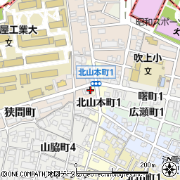 愛知県名古屋市昭和区狭間町39周辺の地図