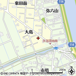 愛知県津島市唐臼町大島8周辺の地図