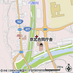 京都市役所　建設局京北・左京山間部土木事務所周辺の地図