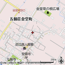 滋賀県東近江市五個荘金堂町663周辺の地図