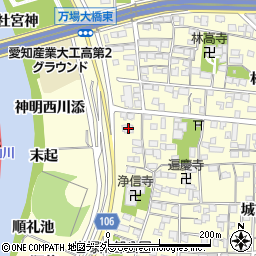 愛知県名古屋市中村区岩塚町郷中7周辺の地図