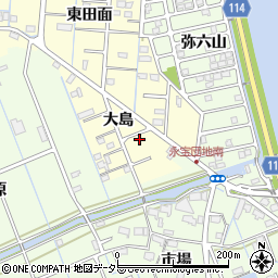 愛知県津島市唐臼町大島9-3周辺の地図