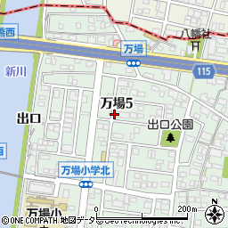 愛知県名古屋市中川区万場5丁目周辺の地図