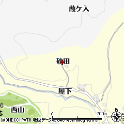 愛知県豊田市栃ノ沢町砂田周辺の地図