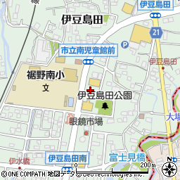静岡県裾野市伊豆島田周辺の地図