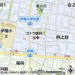 愛知県あま市七宝町伊福参之割周辺の地図