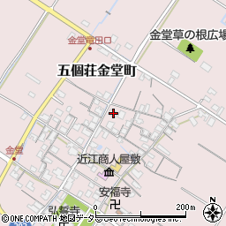 滋賀県東近江市五個荘金堂町676周辺の地図