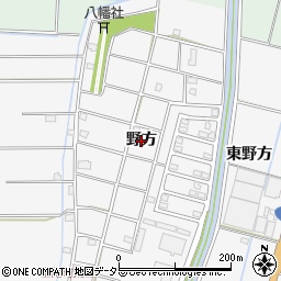 愛知県愛西市山路町（野方）周辺の地図