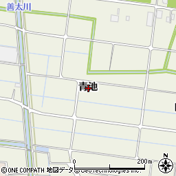 愛知県愛西市日置町青池周辺の地図