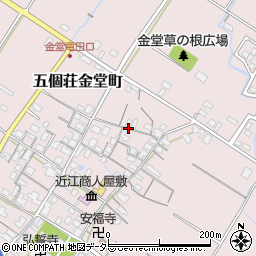 滋賀県東近江市五個荘金堂町周辺の地図