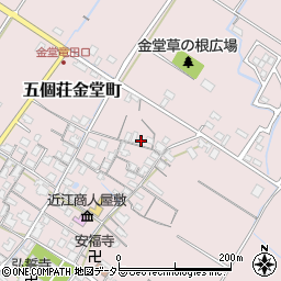 滋賀県東近江市五個荘金堂町705周辺の地図
