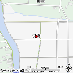 愛知県愛西市山路町引橋周辺の地図