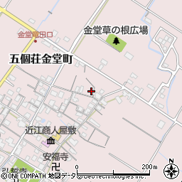 滋賀県東近江市五個荘金堂町711周辺の地図