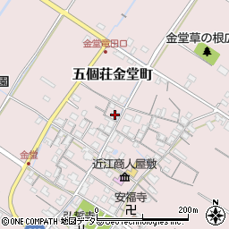 滋賀県東近江市五個荘金堂町845周辺の地図