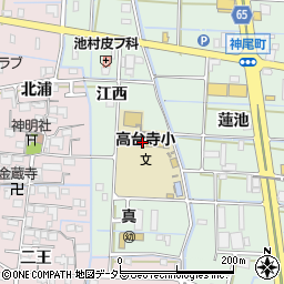 津島市立高台寺小学校周辺の地図