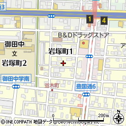愛知県名古屋市中村区岩塚町1丁目62周辺の地図
