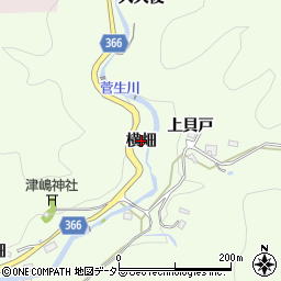 愛知県豊田市二タ宮町（横畑）周辺の地図