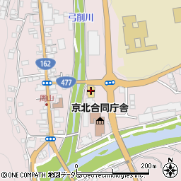 京都市役所　右京区役所京北出張所庶務担当周辺の地図