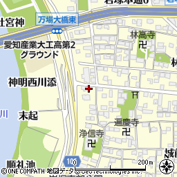 愛知県名古屋市中村区岩塚町郷中2周辺の地図