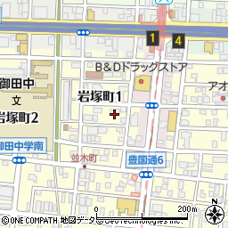 愛知県名古屋市中村区岩塚町1丁目68周辺の地図