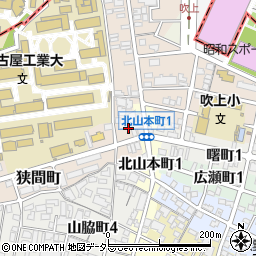 愛知県名古屋市昭和区狭間町38周辺の地図