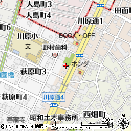 愛知県名古屋市昭和区川原通2丁目7周辺の地図