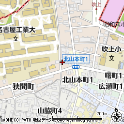 愛知県名古屋市昭和区狭間町34周辺の地図