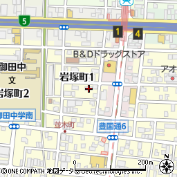愛知県名古屋市中村区岩塚町1丁目67周辺の地図