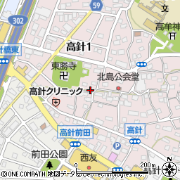 愛知県名古屋市名東区高針1丁目1304周辺の地図
