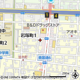 愛知県名古屋市中村区岩塚町1丁目12周辺の地図