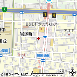 愛知県名古屋市中村区岩塚町1丁目12周辺の地図