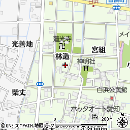 愛知県津島市白浜町林造周辺の地図