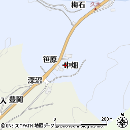 愛知県豊田市久木町中畑周辺の地図