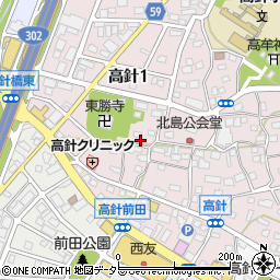 愛知県名古屋市名東区高針1丁目1305周辺の地図