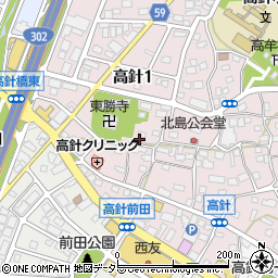 愛知県名古屋市名東区高針1丁目1306周辺の地図