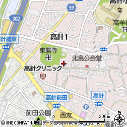 愛知県名古屋市名東区高針1丁目1307周辺の地図