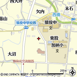 愛知県豊田市加納町西股周辺の地図