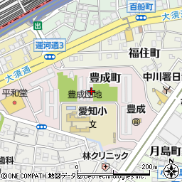 愛知県名古屋市中川区豊成町周辺の地図