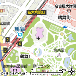 鶴舞公園トイレ１３周辺の地図