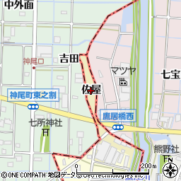 愛知県蟹江町（海部郡）須成（佐屋）周辺の地図