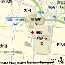 愛知県豊田市加納町東股周辺の地図