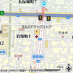 ビー・アンド・ディードラッグストア　岩塚店周辺の地図