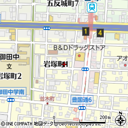 愛知県名古屋市中村区岩塚町1丁目71周辺の地図