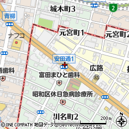 安田通１周辺の地図