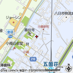 滋賀県東近江市五個荘小幡町周辺の地図