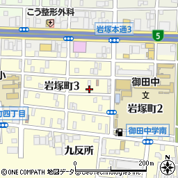 愛知県名古屋市中村区岩塚町3丁目46周辺の地図