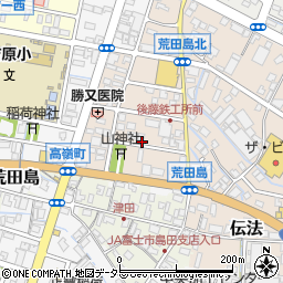 静岡県富士市荒田島町周辺の地図