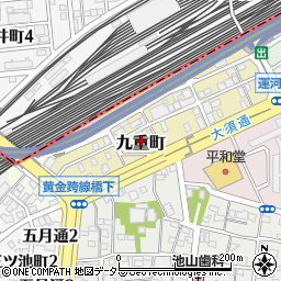 愛知県名古屋市中川区九重町8周辺の地図