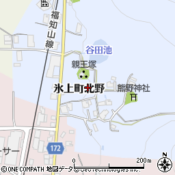 兵庫県丹波市氷上町北野周辺の地図