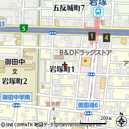 愛知県名古屋市中村区岩塚町1丁目78周辺の地図
